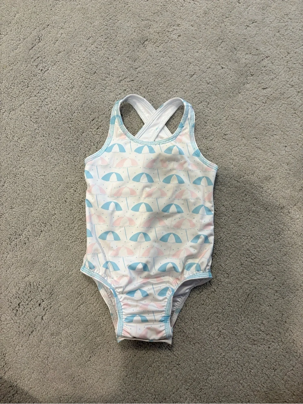 The Proper Peony One-Piece Swim Suit Umbrella Print Baby Girl 24 months play con